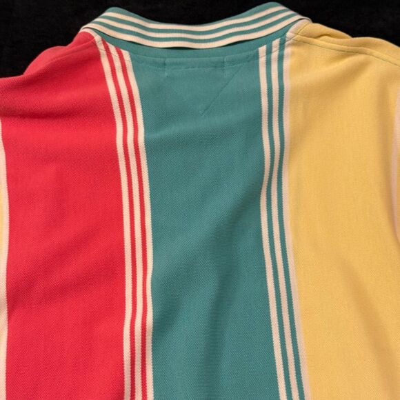 Vintage Striped Polo Shirt Mens Size L 90s Colorblock Golf Dadcore Southport USA - Picture 12 of 16